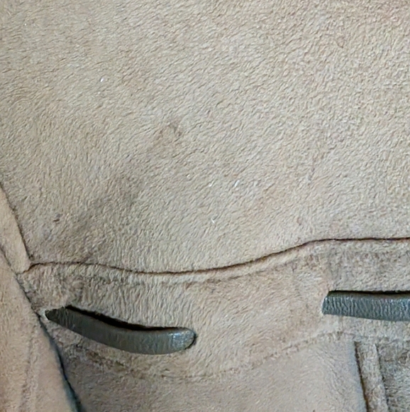 Vintage Y2K Penny Lane Faux Suede Faux Fur Trim Coat - Picture 7 of 11